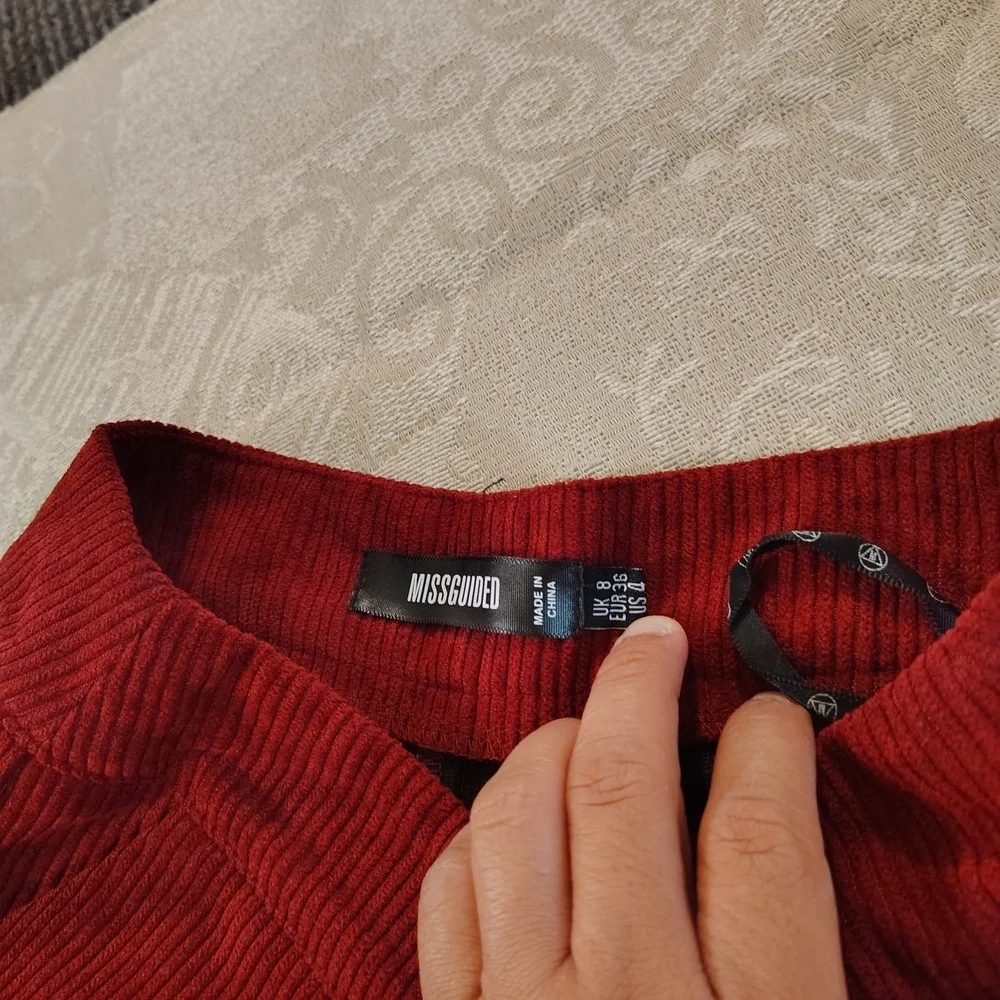 Missguided Burgundy Corduroy Top